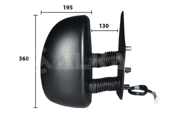 Oglindă Laterală Dreapta Manuală Braț Lung Convexa — Fiat Ducato / Citroën Jumper I / Peugeot Boxer (02.1994–08.2006) [3]
