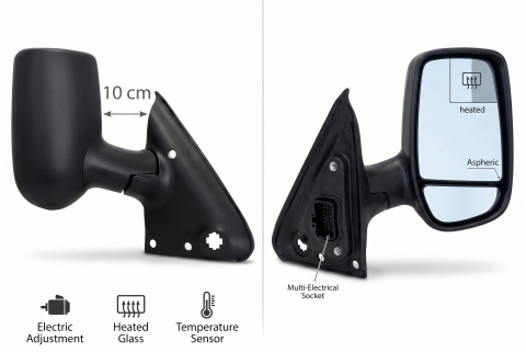 Oglindă Laterală St Electrică Braț Scurt — FORD TRANSIT V / TRANSIT V FL (2000–2014) [3]
