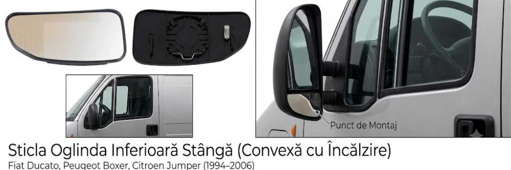 Sticlă Oglindă Laterală Stânga — FIAT DUCATO / CITROËN JUMPER / PEUGEOT BOXER (1994–2006) | OE 8151ER [3]