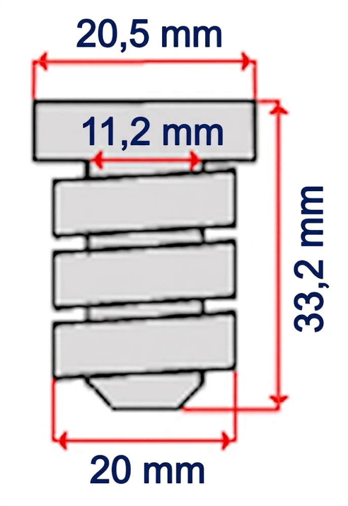 Tampon Capotă Motor Cauciuc Set 2 Buc — FIAT DUCATO / CITROËN JUMPER / PEUGEOT BOXER (2001–2006) [2]