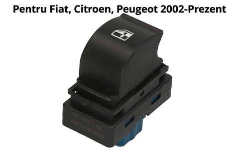 Fiat Ducato - Comutator Macara Geam Față Stânga/Dreapta 1 Buton — Fiat Ducato / Citroën Jumper III / Peugeot Boxer 2.0D–3.0D (04.2006–Prezent)