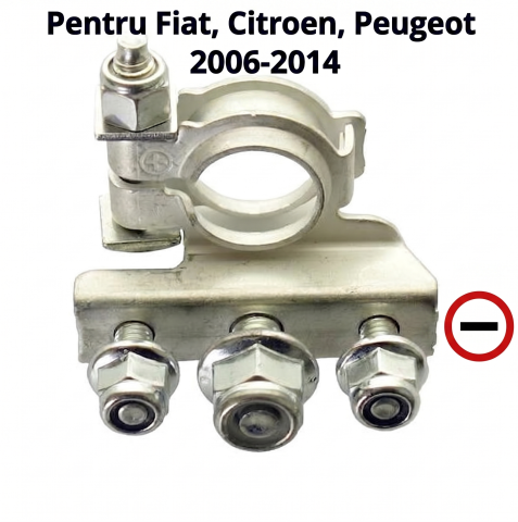 Fiat Ducato 06.2006 - 05.2014 (Platforma X250) - Bornă Baterie Negativă (−) Metal Zincat — FIAT DUCATO / CITROËN JUMPER III / PEUGEOT BOXER (2006–2014)