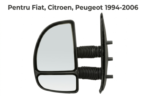 Fiat Ducato  03.1994 - 04.2002  (Platforma X230) - Oglindă Laterală Stânga Manuală Braț Lung Convexa — Fiat Ducato / Citroën Jumper I / Peugeot Boxer (02.1994–06.2006)