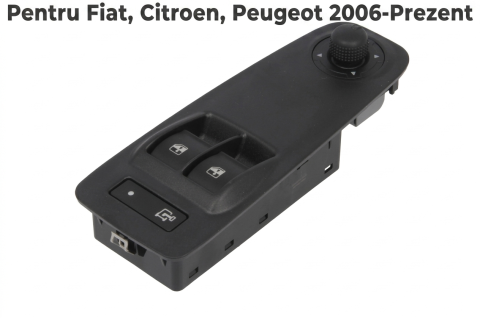 Fiat Ducato - Comutator Macara Geam Față Stânga Cu Reglaj Oglinzi — Fiat Ducato / Citroën Jumper III / Peugeot Boxer 2.0D–3.0D (04.2006–Prezent)