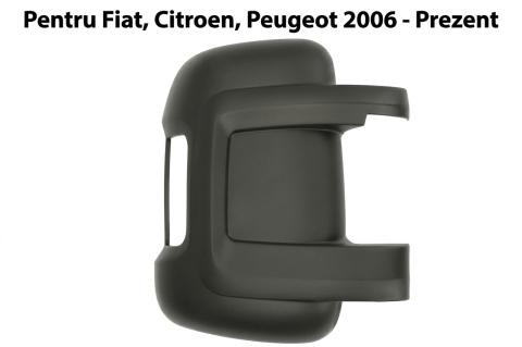 Fiat Ducato  05.2014 – Prezent (Platforma X290/X295) - Carcasă Oglindă Laterală Dreapta Braț Scurt Negru Aftermarket — Fiat Ducato / Citroën Jumper II / Opel Movano C / Peugeot Boxer (04.2006–Prezent)