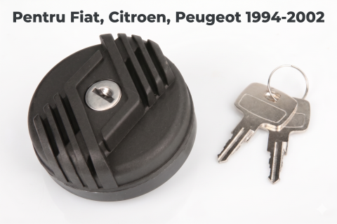 Peugeot Boxer 02.1994 - 04.2002 (Platforma 230) - Capac Rezervor Combustibil Negru Cu Cheie Calitate Q — FIAT DUCATO / CITROËN JUMPER / PEUGEOT BOXER (1994–2002)