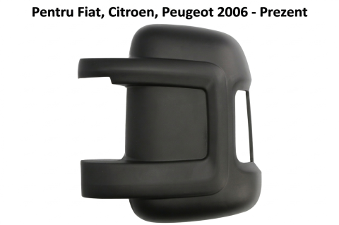 Fiat Ducato - Carcasă Oglindă Laterală Stânga Braț Scurt Negru — Fiat Ducato / Citroën Jumper II /  Peugeot Boxer