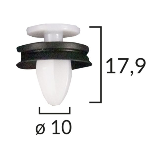 Fiat Ducato  04.2002 - 07.2006 (Platforma X244) - Clemă Prindere Caroserie Ø10×17,9 mm — FIAT DUCATO / CITROËN JUMPER / PEUGEOT BOXER (1994–Prezent)