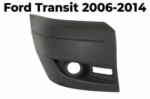 Ford Transit 08.2006 – 04.2014 (Platforma V347/V348) - Colț Bară Față Dreapta Gri Cu Găuri Ceață TÜV — FORD TRANSIT V FL (2006–2013)
