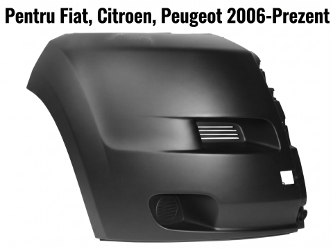 Fiat Ducato 06.2006 - 05.2014 (Platforma X250) - Colț Bară Față Dreapta Plastic Vopsibil — FIAT DUCATO / CITROËN JUMPER / PEUGEOT BOXER (2006–Prezent)