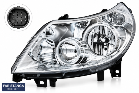 Citroën Jumper - Far Față Stânga Electric cu Motor H1/H7 -7 pini CITROËN JUMPER II | FIAT DUCATO | PEUGEOT BOXER(2006-2010)