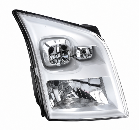 Ford Transit - Lampă Frontală Față Dreapta H4 Electric Cu Motoras Insert Cromat ECE — FORD TRANSIT V FL V347/V348 (04.2006–08.2013)