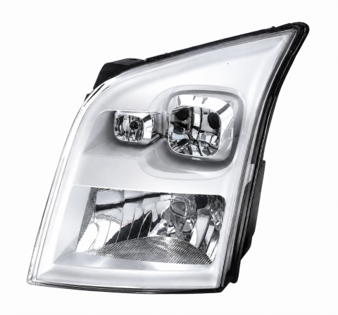 Ford Transit - Lampă Frontală Față Stânga H4 Electric Cu Motoras Insert Cromat ECE — FORD TRANSIT V FL V347/V348 (04.2006–08.2013)