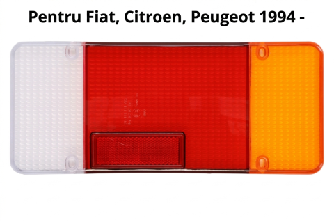 Fiat Ducato - Geam Dispersor Lampă Spate Dreapta Roșu/Portocaliu — Fiat Ducato / Citroën Jumper I-II / Peugeot Boxer Platformă/Șasiu (02.1994–08.2014)