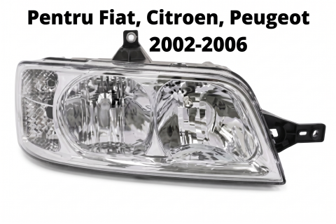 Fiat Ducato - Far Față Dreapta H1/H7 Reglaj Electric Fără Motor ECE — FIAT DUCATO / CITROËN JUMPER II / PEUGEOT BOXER (2002–2006)