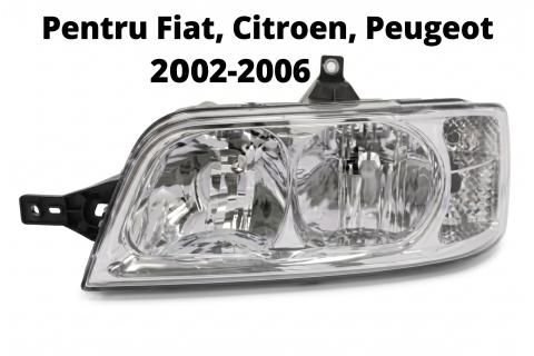 Fiat Ducato - Far Față Stânga H1/H7 Reglaj Electric Fără Motor ECE — FIAT DUCATO / CITROËN JUMPER II / PEUGEOT BOXER (2002–2006)