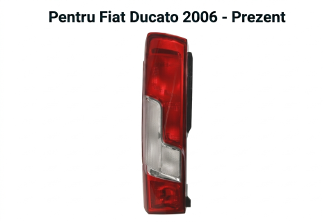 Fiat Ducato - Lampa spate Stanga (culoare semnalizator alb, culoare sticla rosu): CITROEN JUMPER II; FIAT DUCATO; PEUGEOT BOXER 2006-Prezent