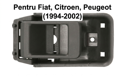 Fiat Ducato  03.1994 - 04.2002  (Platforma X230) - Mâner Ușă Față Interior Negru Stânga/Dreapta — Fiat Ducato / Citroën Jumper I / Peugeot Boxer (02.1994–04.2002)