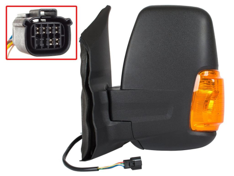 Oglindă Laterală Stângă Electric Convexă Încălzire Braț Scurt Cu Indicator — FORD TRANSIT VI V363 (2014–2018) [1]