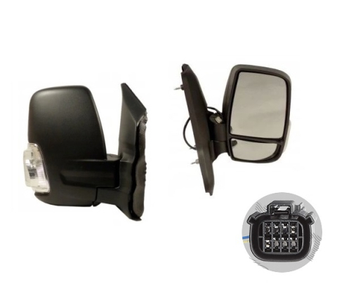 Oglindă Laterală Dr Manual Convexă Braț Scurt Cu Indicator — FORD TRANSIT VI V363 (2014–Prezent) [2]
