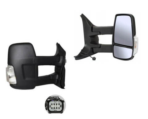Oglindă Laterală Dr Manual Convexă Braț Lung Cu Indicator — FORD TRANSIT VI V363 (2014–Prezent) [4]