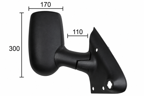 Oglindă Laterală Dreaptă Manual Convexă Braț Scurt — FORD TRANSIT V / TRANSIT V FL (2000–2014) | OE 4461264 [1]
