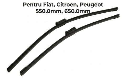 Fiat Ducato 06.2006 - 05.2014 (Platforma X250) - set ștergătoare 650 550mm, ștergătoare Fiat Ducato 2006, ștergătoare Citroën Jumper 2006, wiper set 26 22 inch, ștergătoare asimetrice utilitară, lamă 650mm Ducato