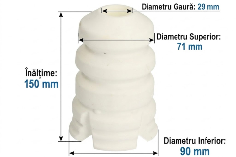 Fiat Ducato 06.2006 - 05.2014 (Platforma X250) - Tampon Suspensie Spate Stânga/Dreapta Poliuretan — FIAT DUCATO / CITROËN JUMPER III / PEUGEOT BOXER (04.2006–Prezent)
