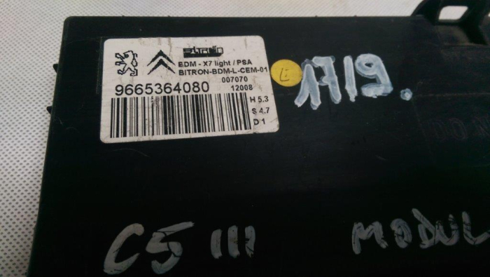 Modul scaun sofer Citroen C5 III, 9665364080, an 2008-2015 [2]