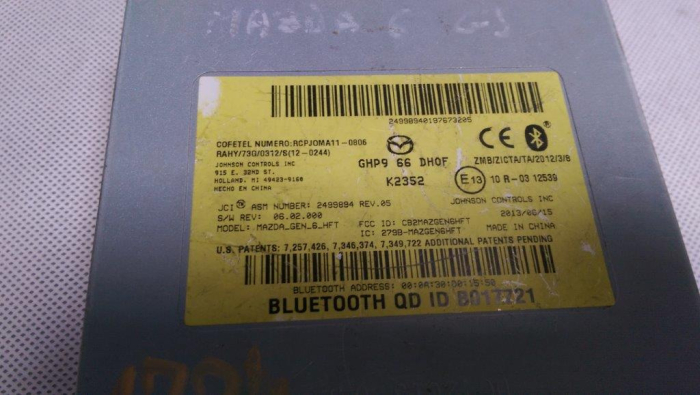 Modul bluetooth Mazda 6 GJ, GHP966DH0F, an 2012-2018 [3]