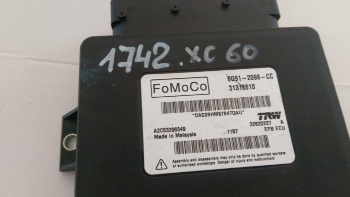 Modul frana de mana Volvo XC60, 6G91-2598-CC, an 2008-2016 [2]