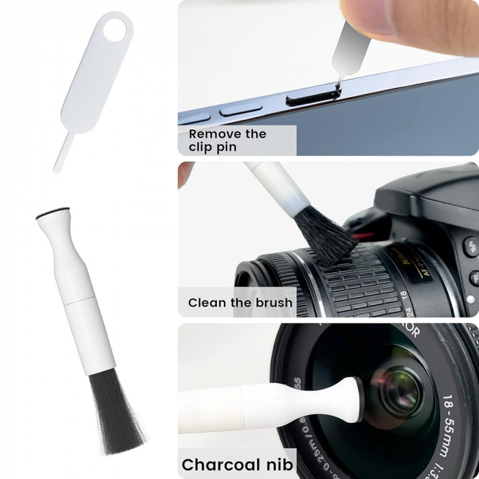 10 in 1 Cleaner Kit (LMTS) - Tools for Screen, Keyboard, Earbuds, PC Monitor - White [6]