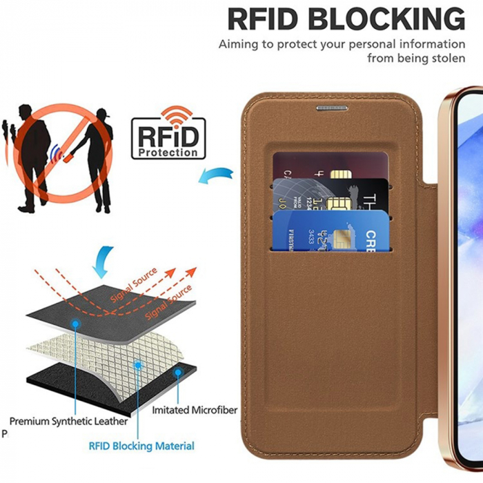 SmartMag Book Case - Samsung Galaxy A55 5G - Brown [5]