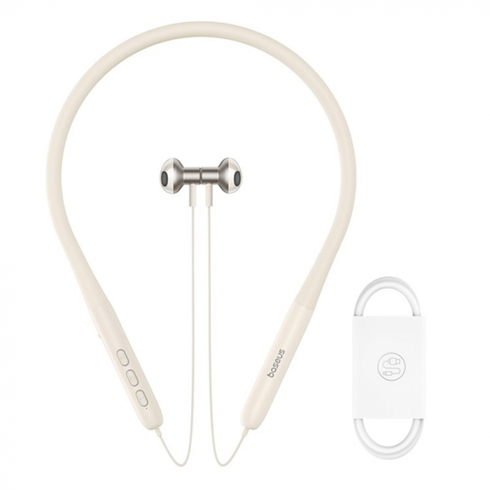 Baseus - Bluetooth Earphones Bowie P1 (A00025800223-Z1) - Half In-ear Neckband, Bluetooth 5.2 - Stellar White [7]