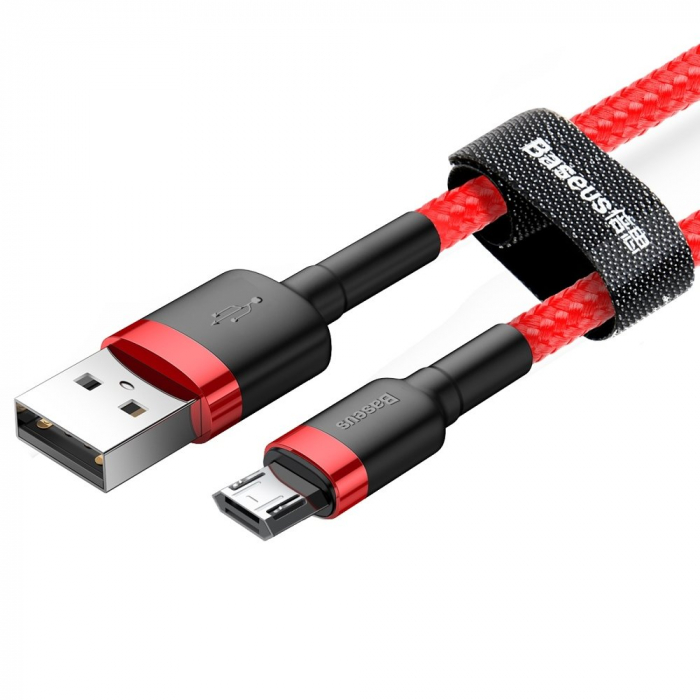 Baseus - Data Cable Cafule (CAMKLF-C09) - USB to Micro-USB, 1.5A, 2m - Red [6]