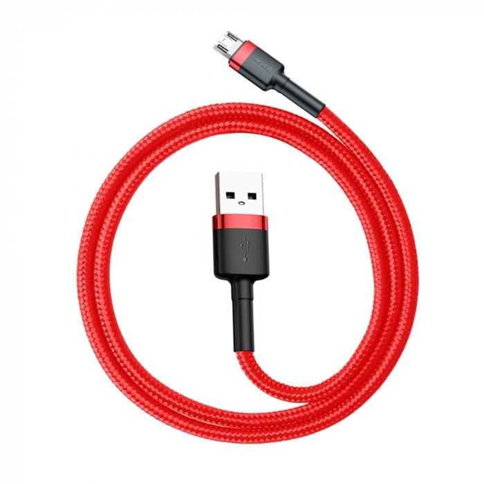 Baseus - Data Cable Cafule (CAMKLF-C09) - USB to Micro-USB, 1.5A, 2m - Red [2]
