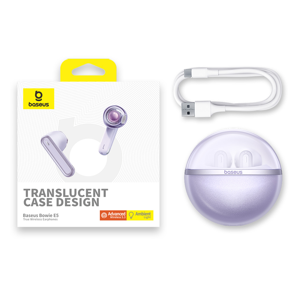 Baseus - Wireless Earbuds Bowie E5 - Bluetooth, True Wireless - Nebula Purple [6]