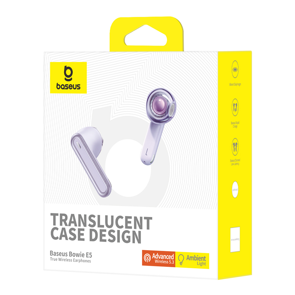 Baseus - Wireless Earbuds Bowie E5 - Bluetooth, True Wireless - Nebula Purple [7]