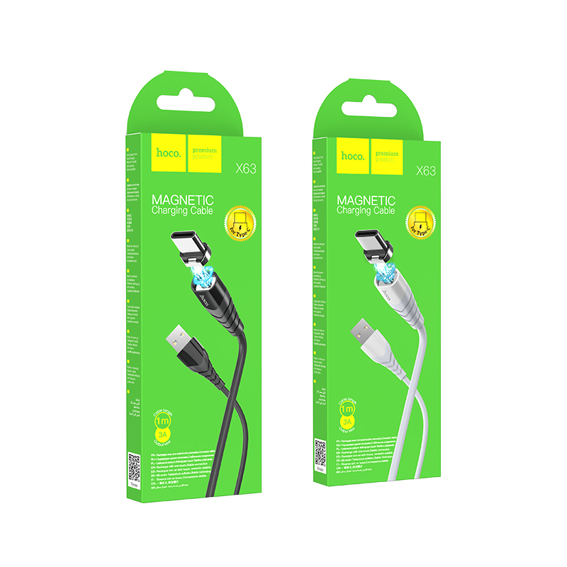 Cablu de date Hoco X63, USB Type-C , 100CM 3.0A, Magnetic [1]