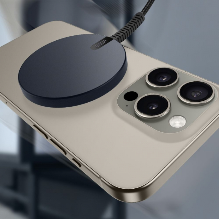 ESR - Mini Magnetic Wireless Charger HaloLock Qi2 - MagSafe Compatible, 15W, with Type-C Cable, 1.5m - Black [2]