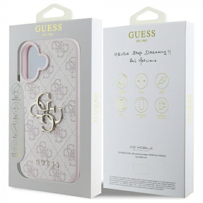 Guess - Hardcase 4G Big Logo (GUHCP16S4GMGPI) - iPhone 16 - Pink [6]