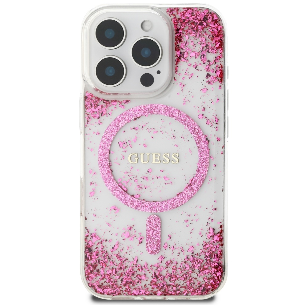 Guess - Hardcase Resin Bottom Glitter MagSafe (GUHMP16LRGRGEP) - iPhone 16 Pro - Pink [7]