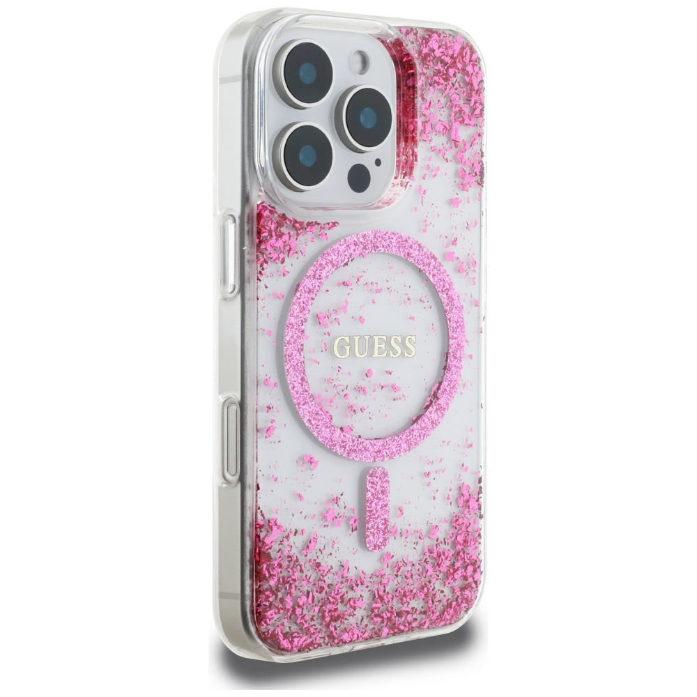 Guess - Hardcase Resin Bottom Glitter MagSafe (GUHMP16LRGRGEP) - iPhone 16 Pro - Pink [2]