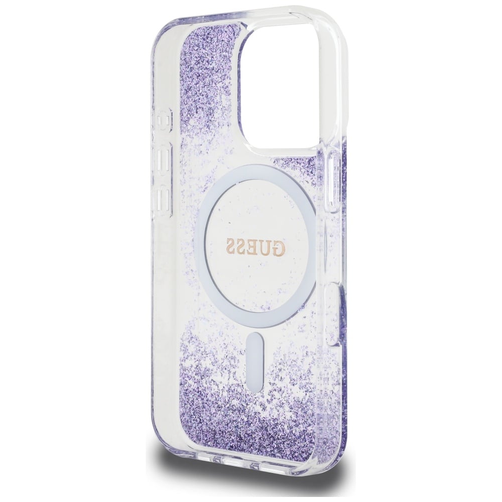 Guess - Hardcase Resin Bottom Glitter MagSafe (GUHMP16LRGRGEU) - iPhone 16 Pro - Purple [3]