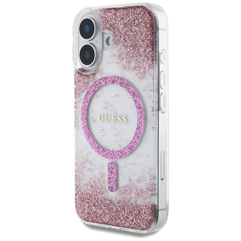 Guess - Hardcase Resin Bottom Glitter MagSafe (GUHMP16SRGRGEP) - iPhone 16 - Pink [5]