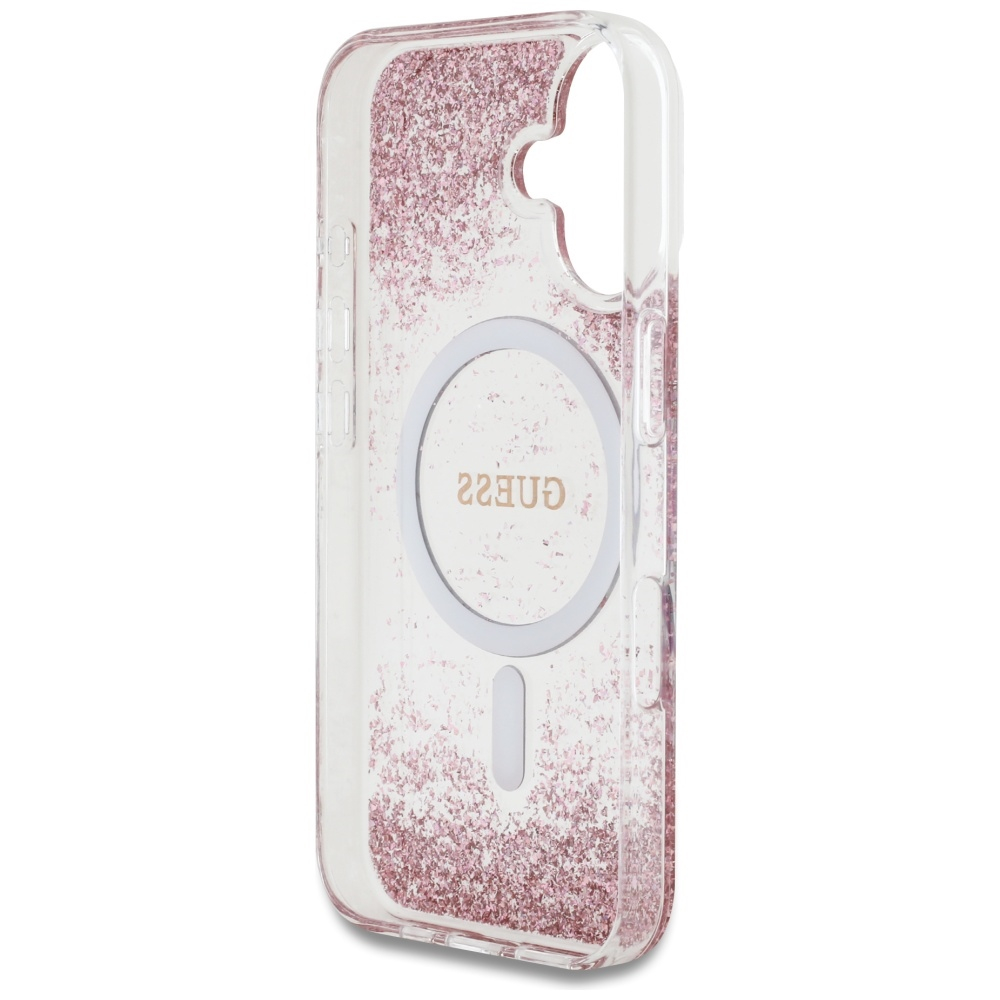 Guess - Hardcase Resin Bottom Glitter MagSafe (GUHMP16SRGRGEP) - iPhone 16 - Pink [4]