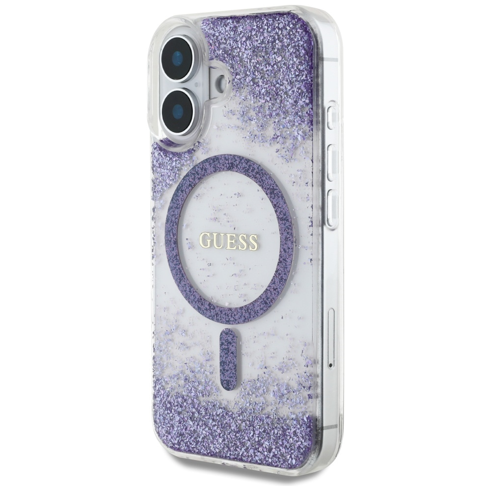 Guess - Hardcase Resin Bottom Glitter MagSafe (GUHMP16SRGRGEU) - iPhone 16 - Purple [2]