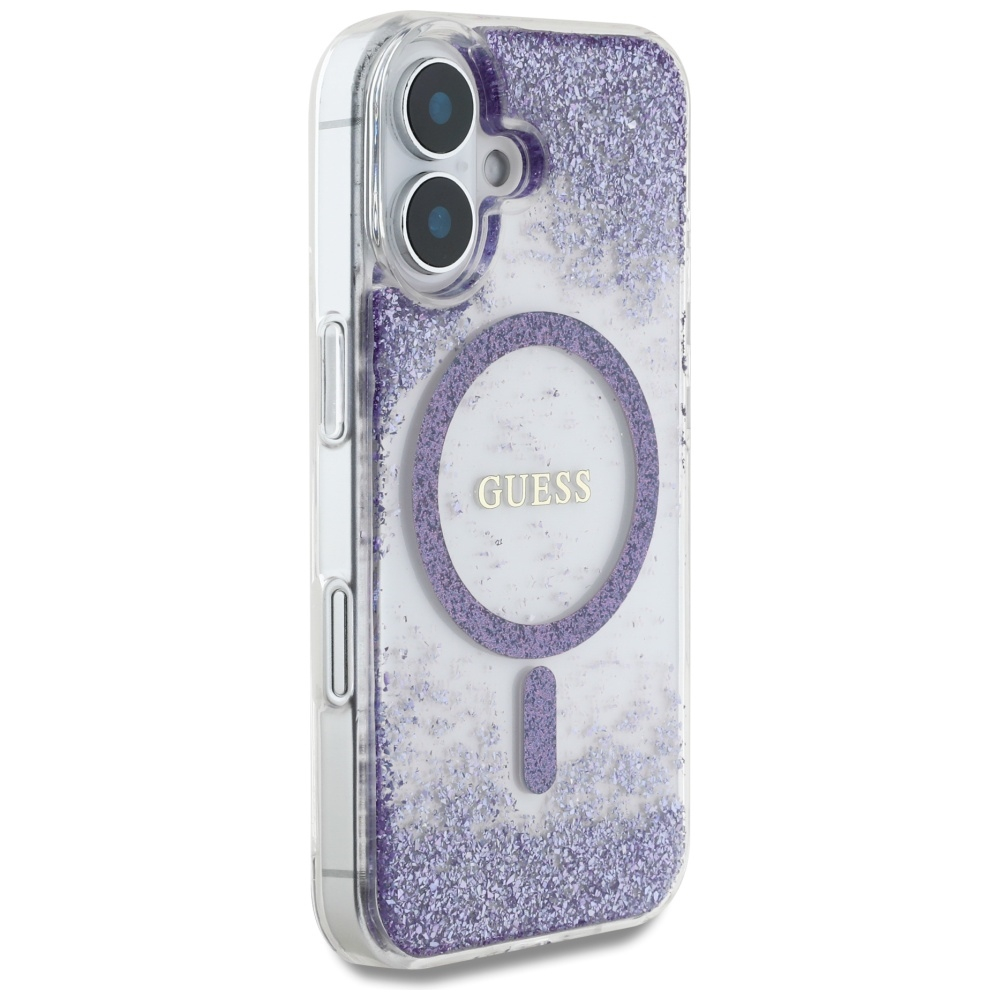 Guess - Hardcase Resin Bottom Glitter MagSafe (GUHMP16SRGRGEU) - iPhone 16 - Purple [6]