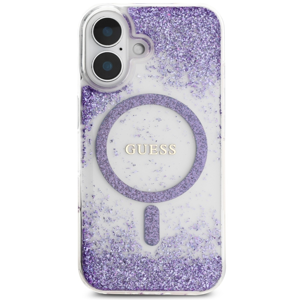 Guess - Hardcase Resin Bottom Glitter MagSafe (GUHMP16SRGRGEU) - iPhone 16 - Purple [4]