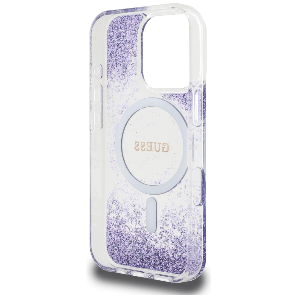 Guess - Hardcase Resin Bottom Glitter MagSafe (GUHMP16XRGRGEU) - iPhone 16 Pro Max - Purple [3]